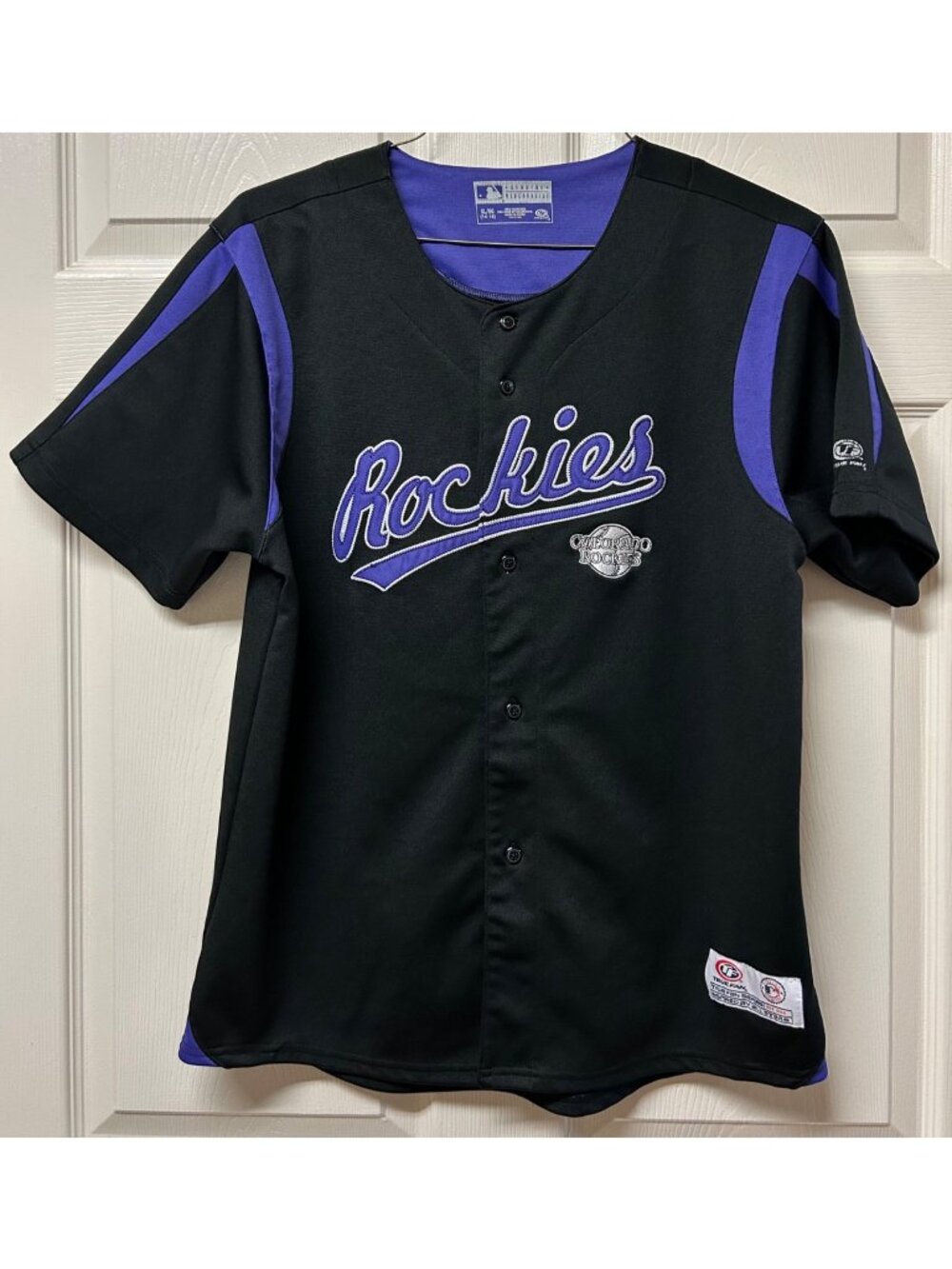 Colorado Rockies Black & Purple MLB Jersey XL Youth True Fan Series Baseball Fan